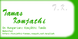 tamas komjathi business card