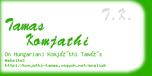 tamas komjathi business card